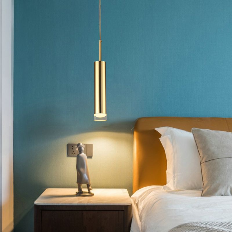 Contemporary LED 1-Light Ceiling Pendant Light Acrylic Linear Hanging Lamp for Bedroom