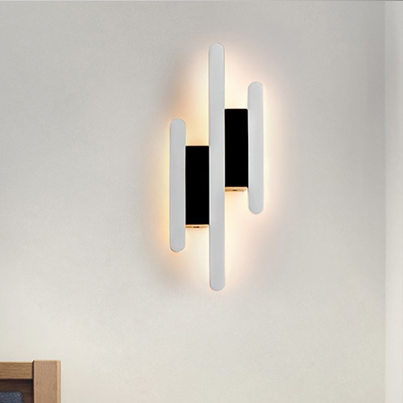 Mur mural linéaire moderne Lumière acrylique LED blanche LED Applexion murale en lumière chaude / blanche, 12,5 "/16,5" /20,5 "H