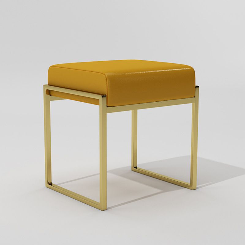 Modern Faux Leather Ottoman Pure Color Waterproof Rectangle Chair Ottoman