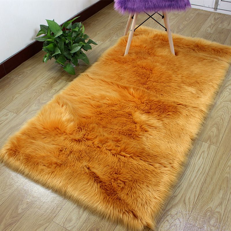 Tapis de couleur unie moderne Polyester Area Tapis de soins Easy Care pour décoration intérieure