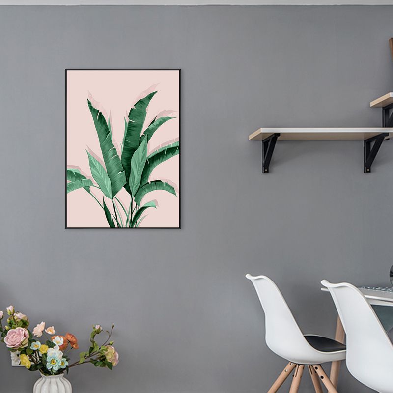Peinture de feuilles de couleur Pastel, décor mural texturé de Style moderne pour chambre de filles