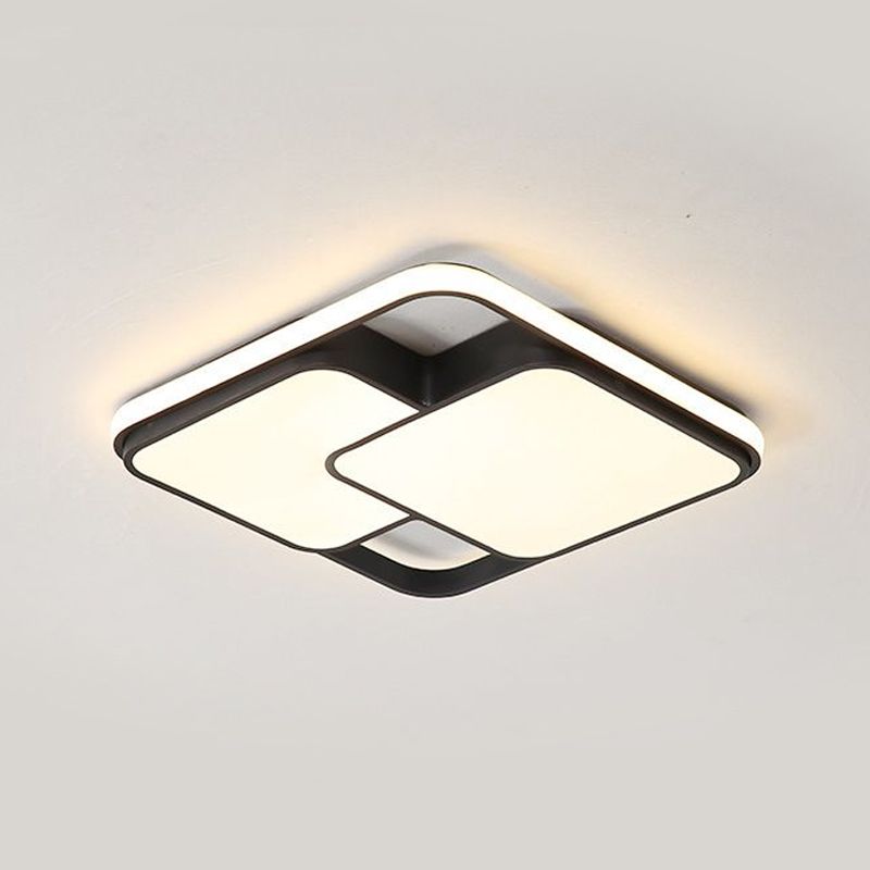 Zwart/witte rechthoekige inbouwplafondlamp, eigentijds acryl LED-inbouwlicht voor café