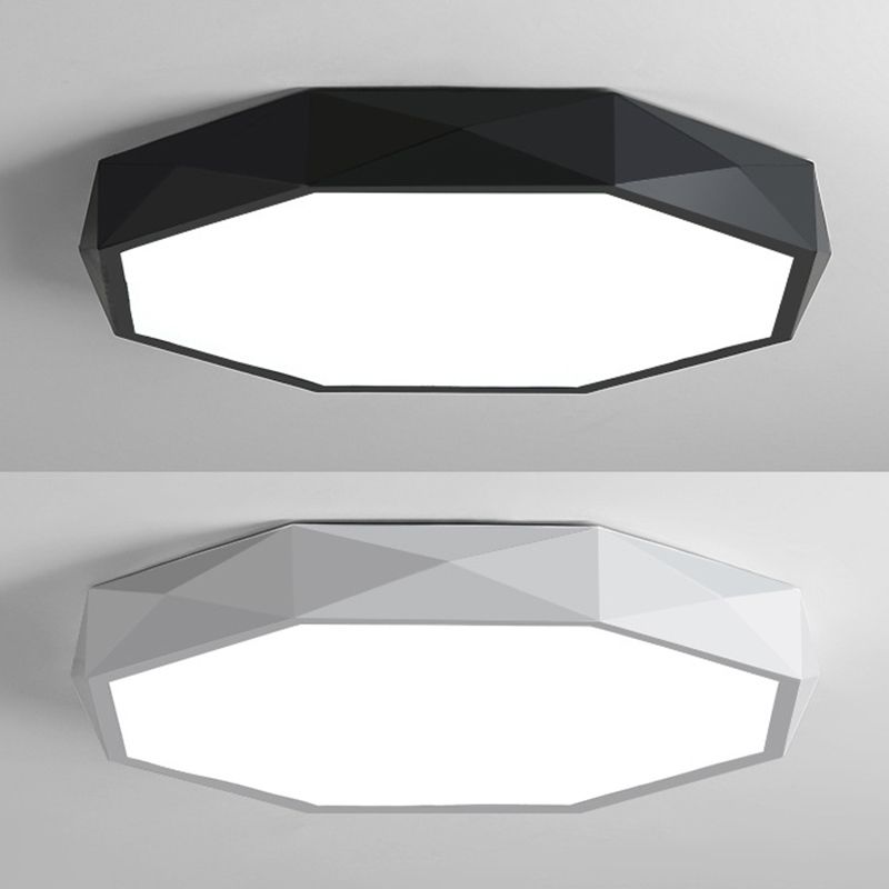 Luz de techo de LED acrílico geométrico en estilo creativo moderno Montaje de vaciado de hierro forjado para dormitorio