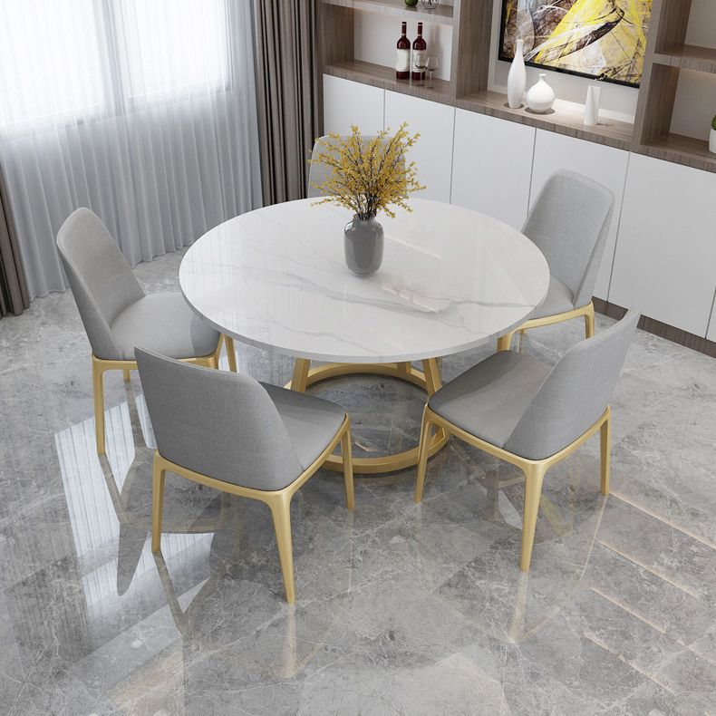 Contemporary Round Table Set 1/2/5/7 Pieces Dining Set for Kitchen