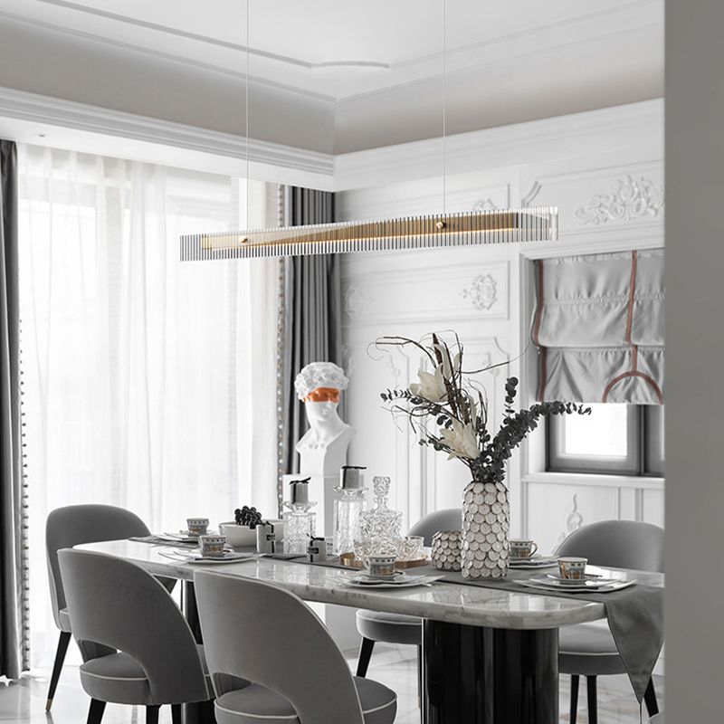 Modern Single Golden Kitchen Island Lighting LED Island Pendant Lighting