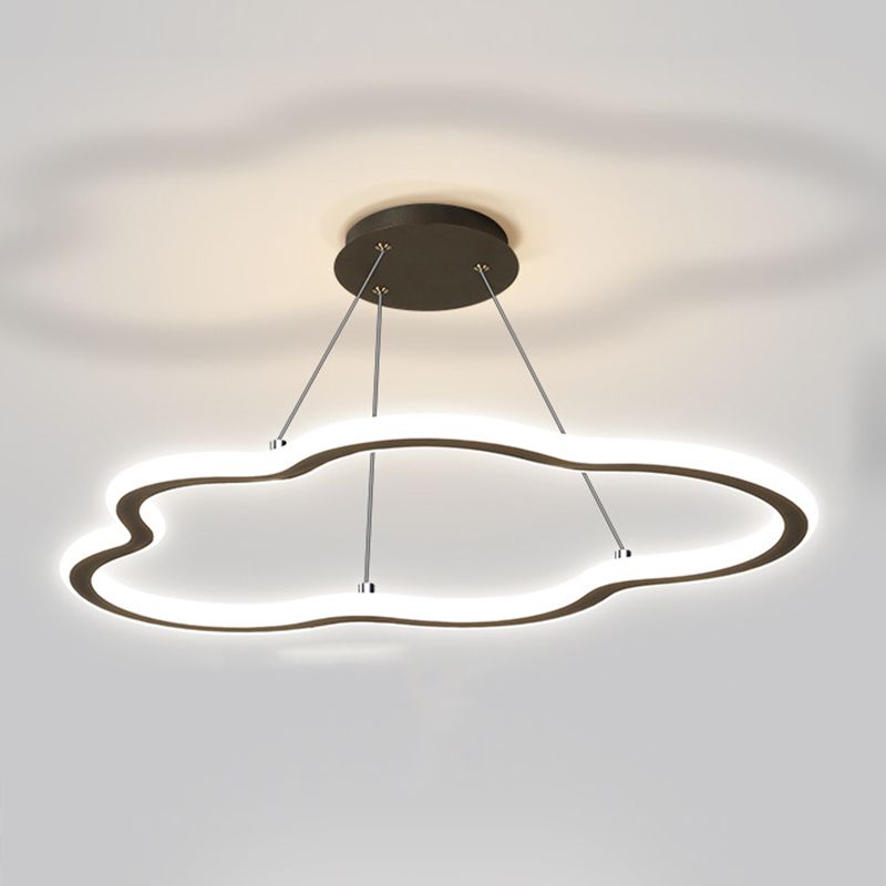 Nordischer Wolkenkronleuchter Metall Eins Licht LED Kronleuchter Anhänger für Wohnzimmer
