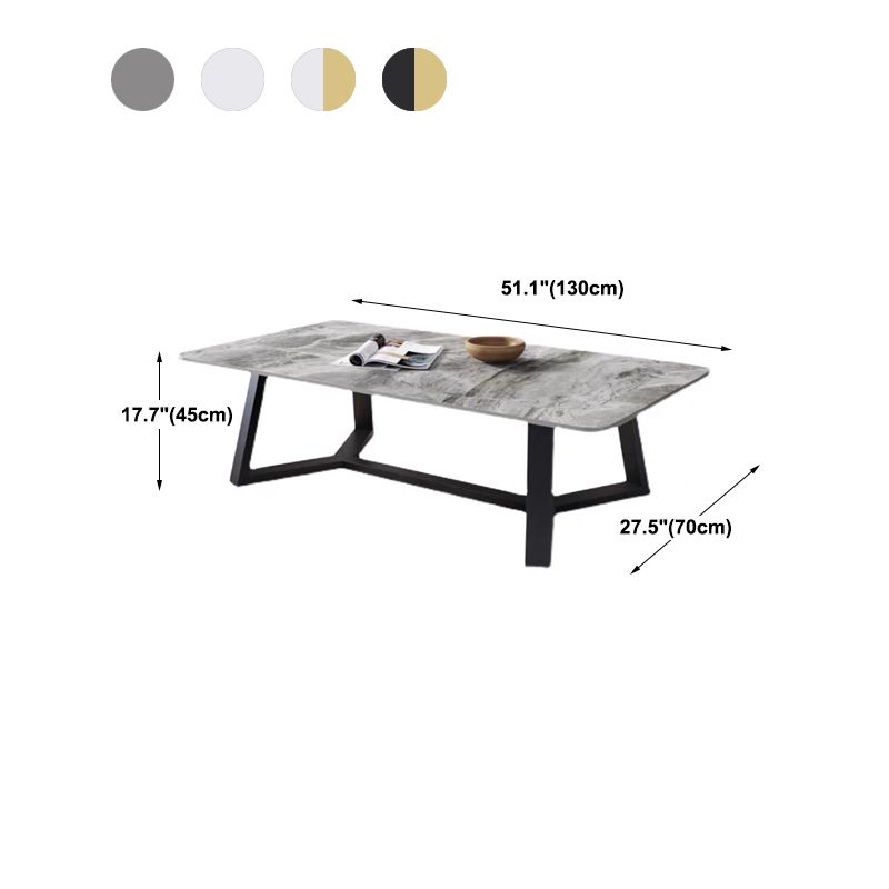 Slate Coffee Table Minimalist Rectangle Coffee Table for Living Room