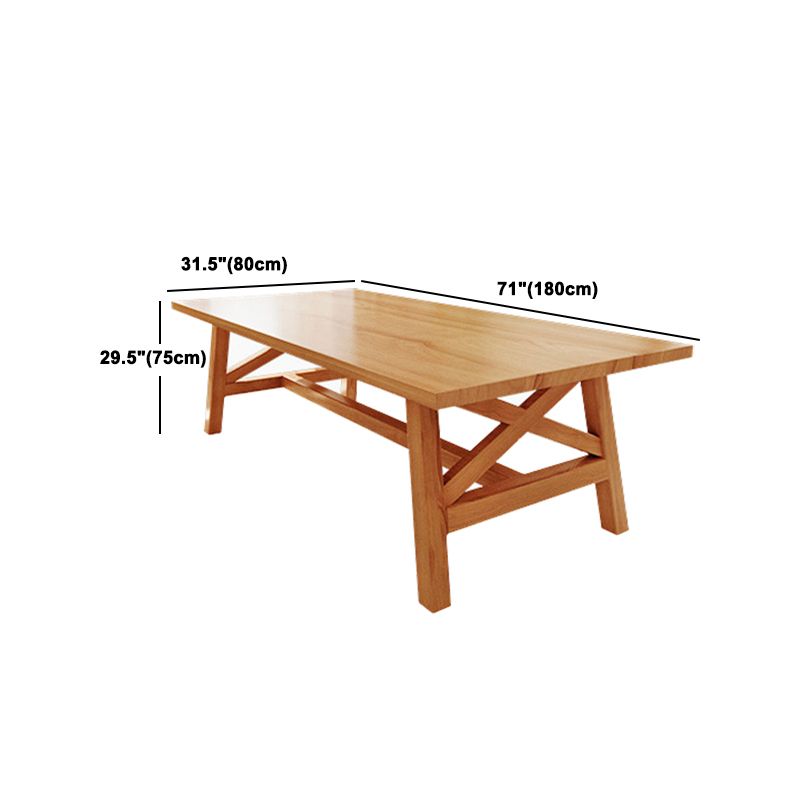 Modern 1/2/7 Pieces Rectangle Dining Set Solid Wood Dining Table with Wooden Chairs