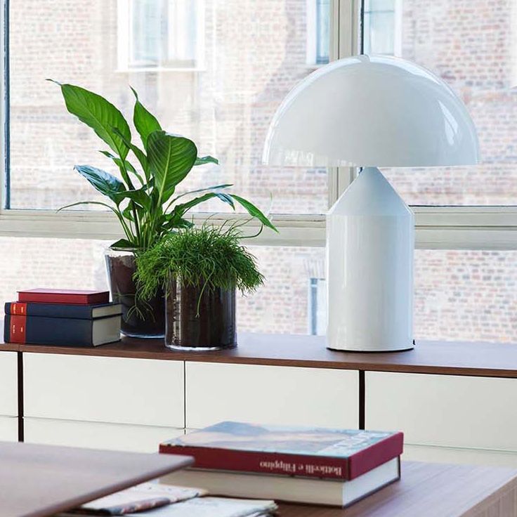 Round Shape Metal Table Lamp Modern Style 1-Light Table Lamp Fixtures