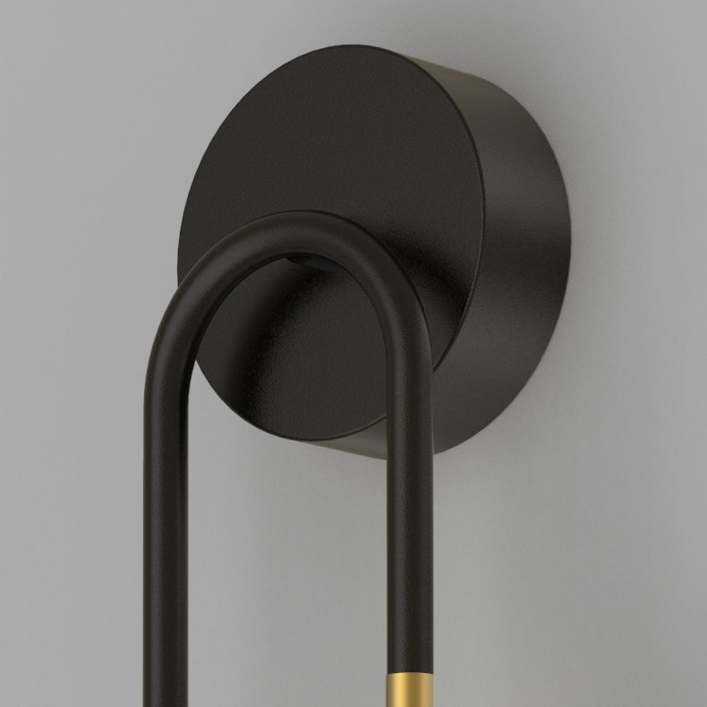 Luces de pared de forma de geometría de estilo de montaje de pared de metal de estilo de metal moderno en negro