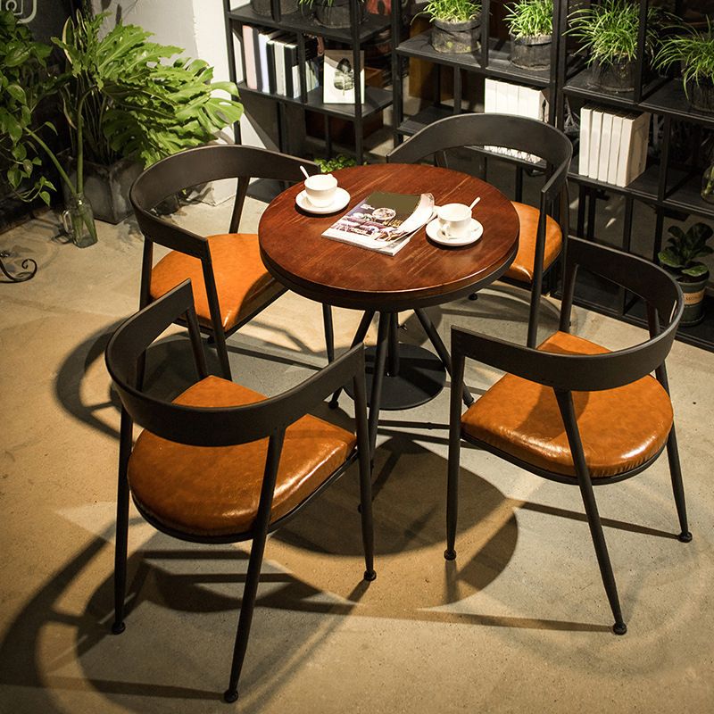 Modern 1/3/5 Pieces Dining Set Round Pine Wood Dining Table for Indoor