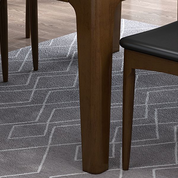 Modern Stone Scalable Dining Table Wood Base for Dining Room