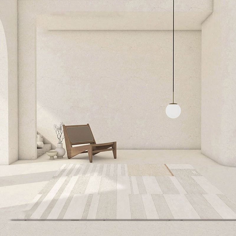 Simplicity Contrast Panel Rug Comfort Area Rug Polyester Anti-Slip Carpet for Home Decor