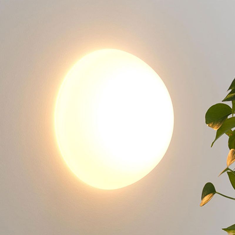 Glass Wall Mounted Sconce White Shade Wall Lights for Bedroom