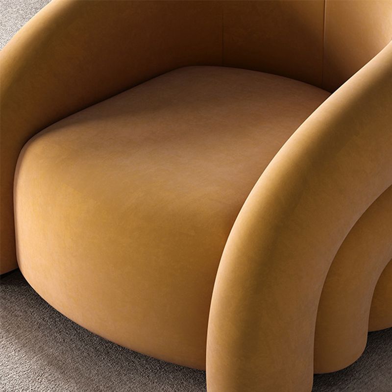 Nordic Style Fabric Armrest without Buffer Backrest Fabric Arm Chair