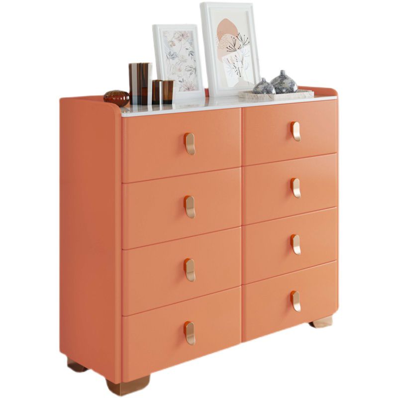 Solid Wood Classic Glam Storage Chest Stone Dresser with 4/5/6/7/8 Drawers