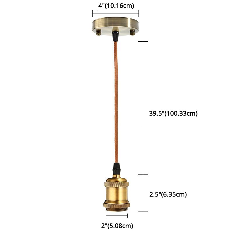 Lampada industriale Mini a sospensione di rame con lampada a sospensione con 39 "con 39" filo sospeso