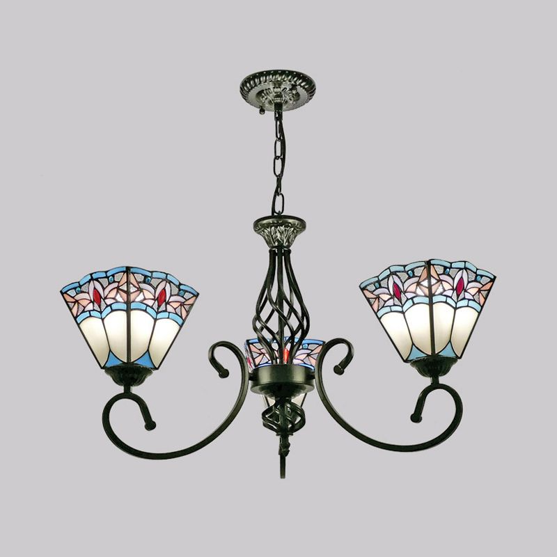 Piramide ombra lampadario a sospensione in vetro colorato vetro tradizionale luce sospesa per sala da pranzo