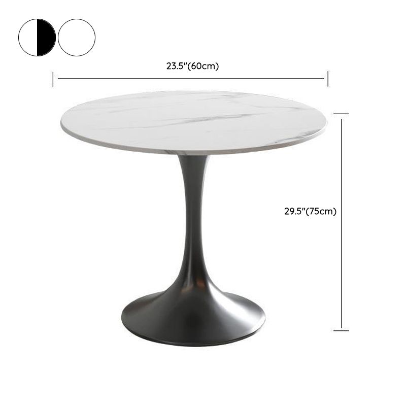 Modern Dinette Set with Metal Chairs 1/2/4/5 Pieces Glossy White Dining Table Set