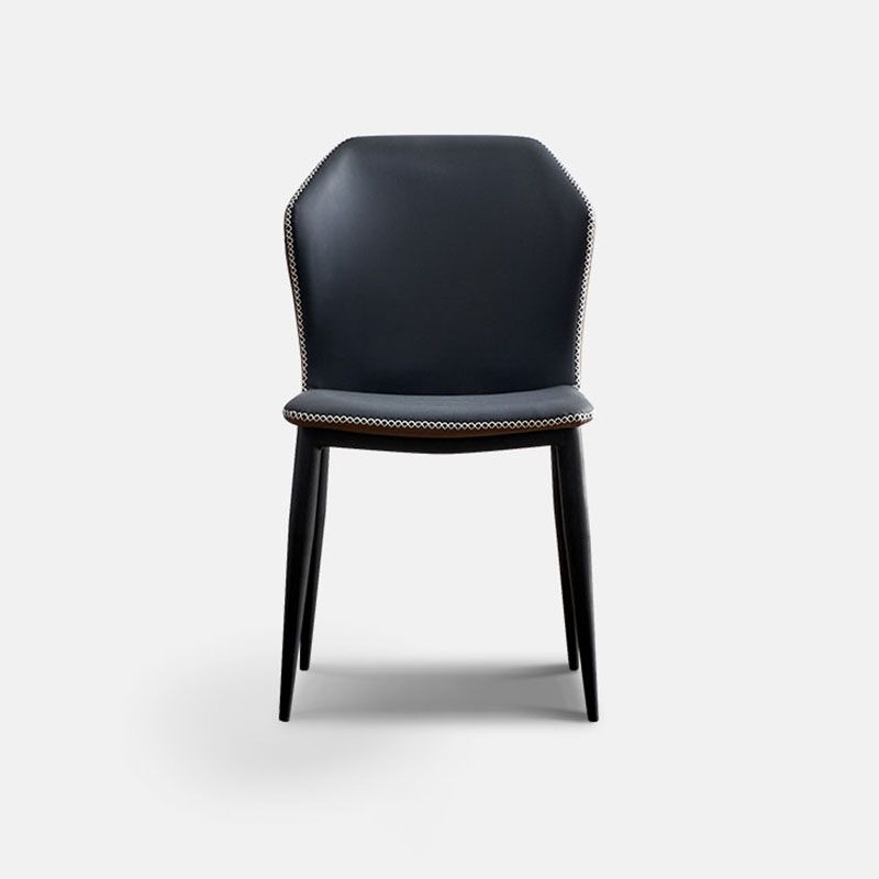 Silla industrial Parsons con respaldo sin brazos para cocina, sillas de comedor de piel sintética