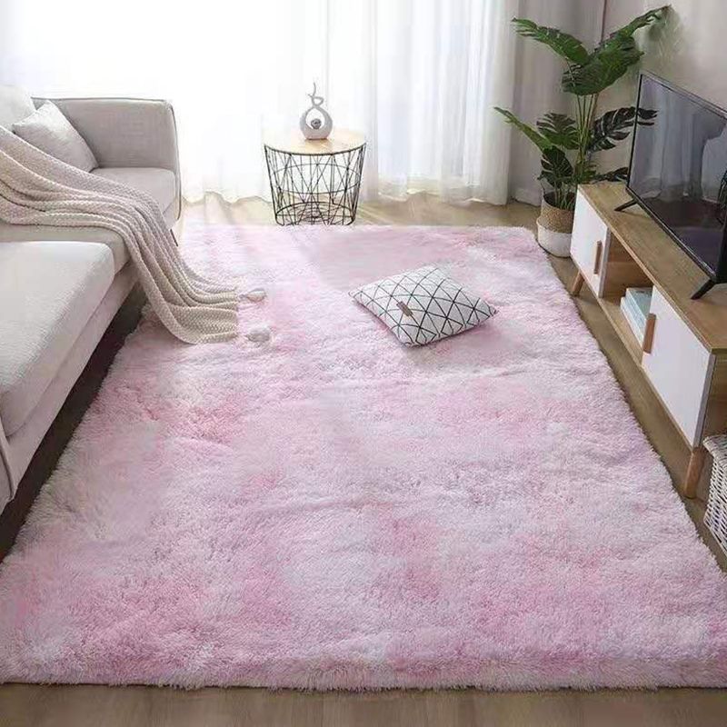 Modern Solid Shag Carpet Polyester Indoor Rug Non-Slip Backing Area Carpet for Living Room