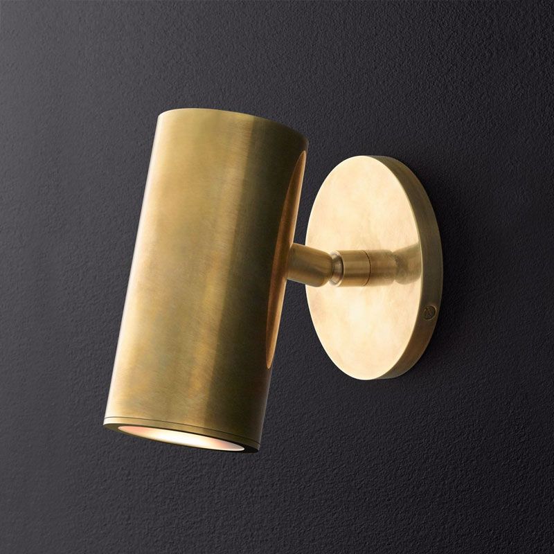 Modern Wall Sconce Cylinder Shape Wall Light with Metal Shade for Bedroom