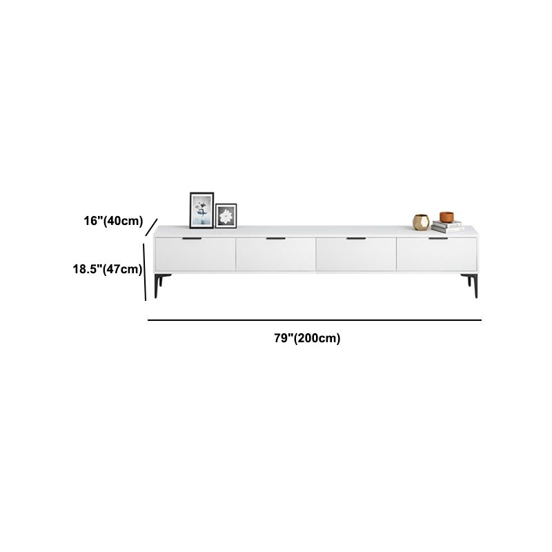 Modern Enclosed TV Storage Home Rectangle TV Cabinet with Splayed Legs