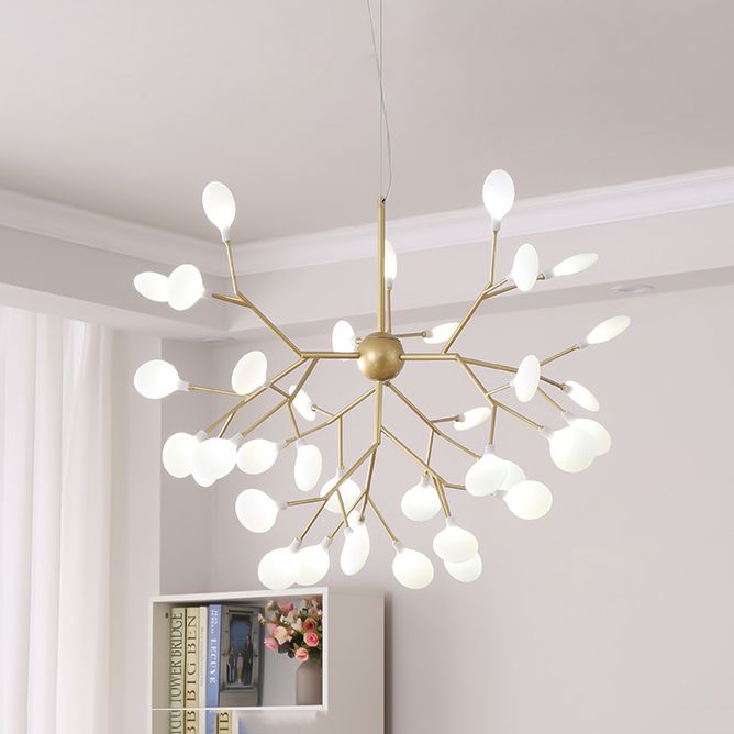 Zweig Form Kronleuchter moderner Glühen Kronleuchter Licht in Gold für Wohnzimmer