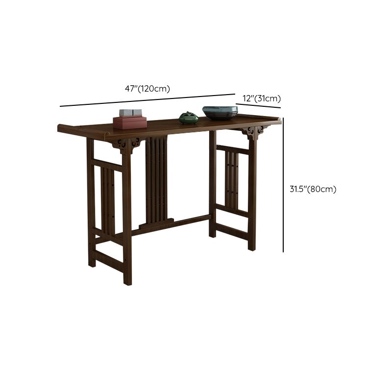 Wood Hall Console Table Mid Century Modern Rectangle End Table