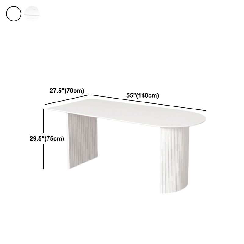 White Dining Table Simple Style Dinette Table for Home and Kitchen
