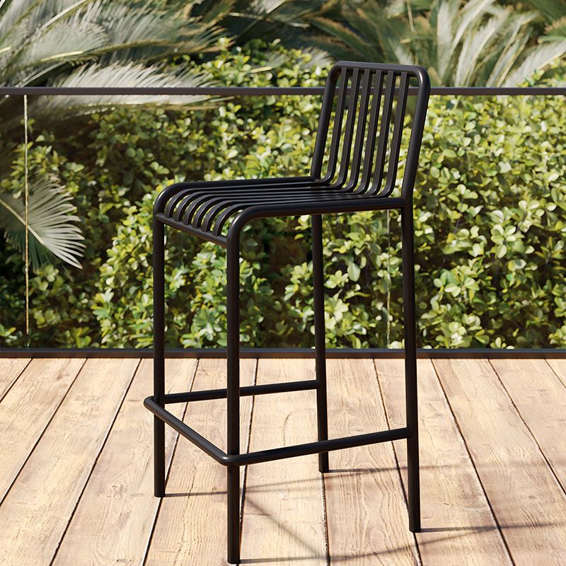 Industrial Low Back Counter Stool Metal Counter Stools for Home Use