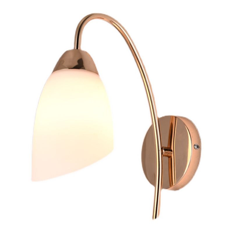 Light Luxury Wall Mount Light Geometry Shape Wall Lamp with Glass Shade for Bedroom