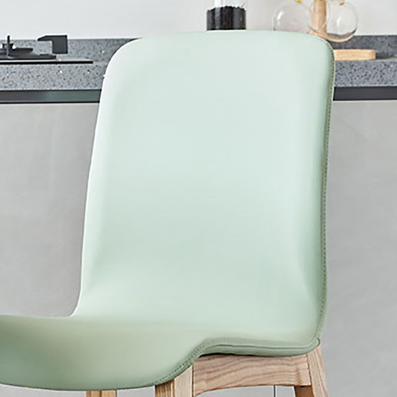 Contemporary Chair Armless Dining Side Chair with Wooden Legs