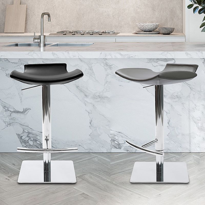 Industrial Style Bar Stool Leather Adjustable Counter Stool for Bristol