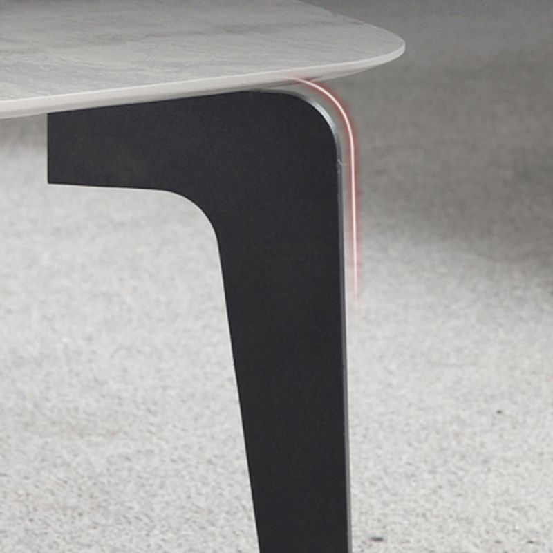 13.7"Tall 4 Legs Grey Rectangular/Round Slate Top Coffee Table