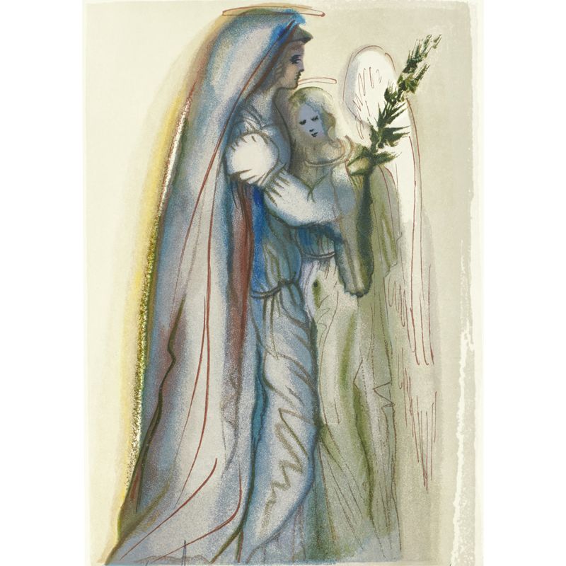 Full Size Lover Wall Mural Decal for Home Religious Wall Covering in Aqua, Waterproof