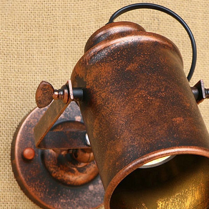 Cylinder Wall Lighting Industrial Metal 1 Light Rustic Wall Sconces
