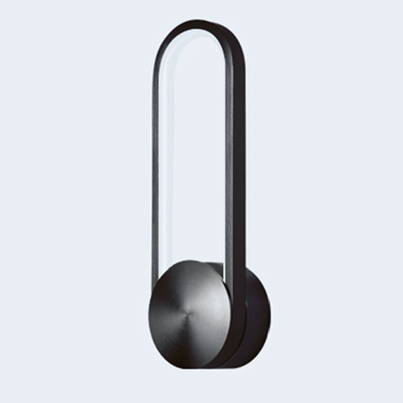 Accesorios de iluminación ovalos de pared ovalados modernos rotativos con luces de apliques de metal con sombra de gel de sílice