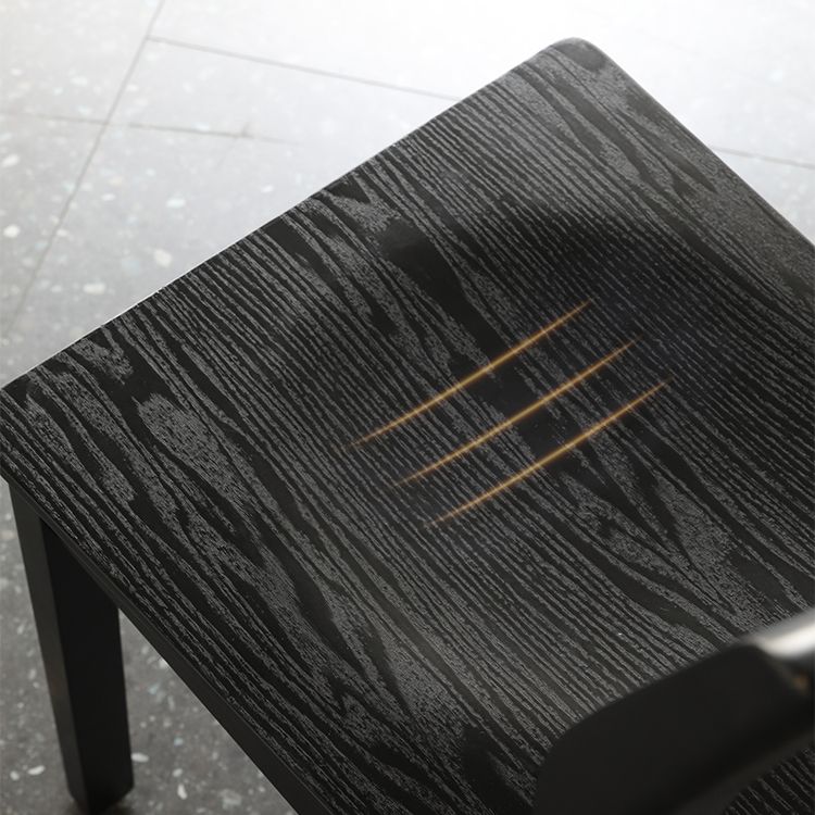 Silla auxiliar de madera para el hogar industrial, silla de comedor con respaldo de escalera (juego de 4)