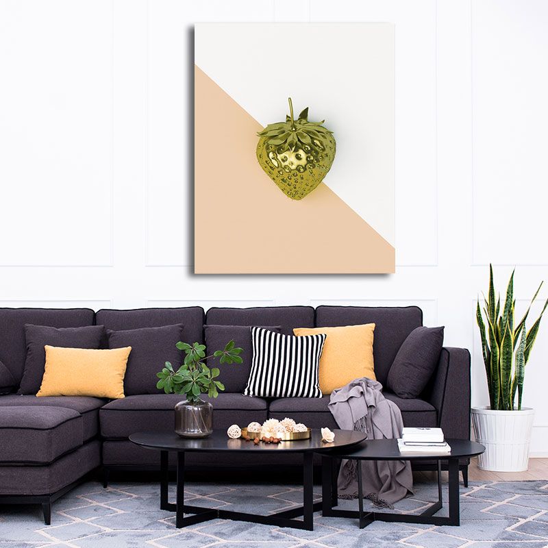 Geometrische Leinwand-Wandkunst im nordischen Stil, leckeres Obstdruck-Wanddekor in leuchtenden Farben