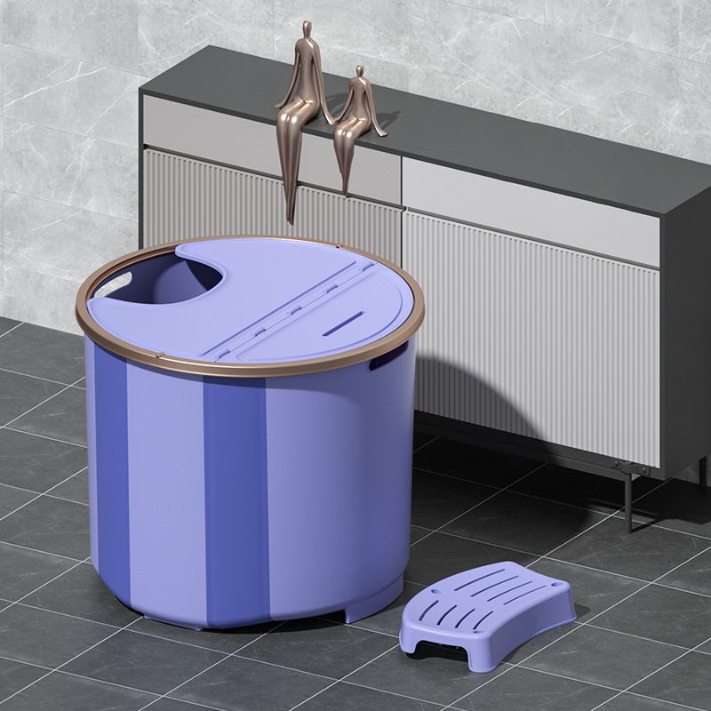 Plastic Round Foldable Bath Tub Soaking Freestanding Bathtub for Bathroom