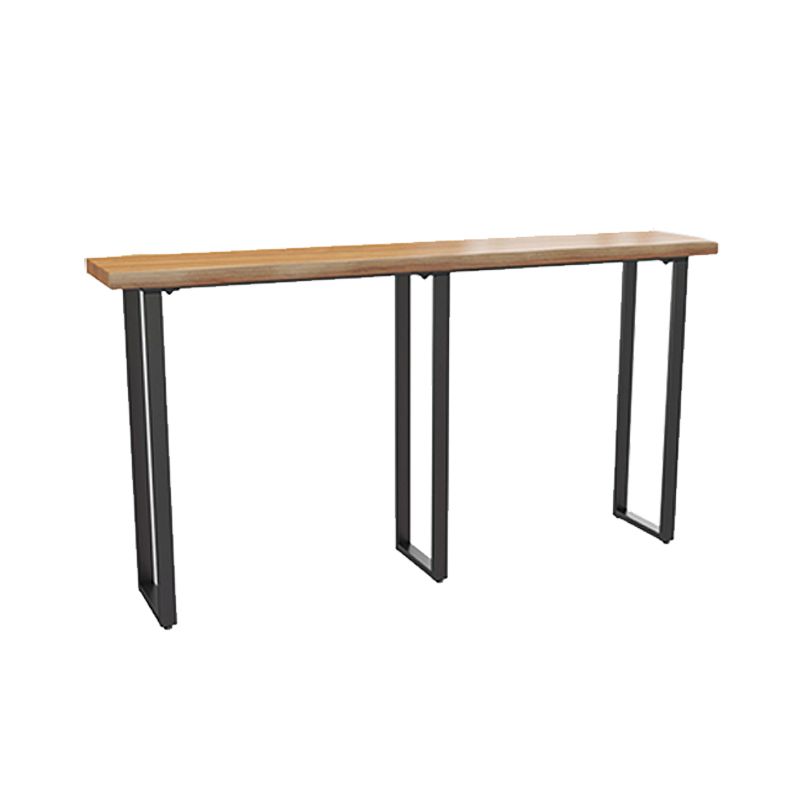 Modern Bar Height Table Solid Wood Top Bistro Pub Table with Sled Base