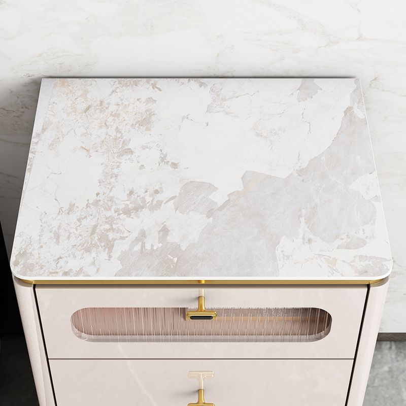 Glam Storage Chest Dresser Stone Storage Chest with 3/4/5 Drawers