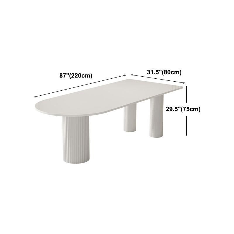 Contemporary Style Dining Table White Dinner Table for Home Kitchen Dinner