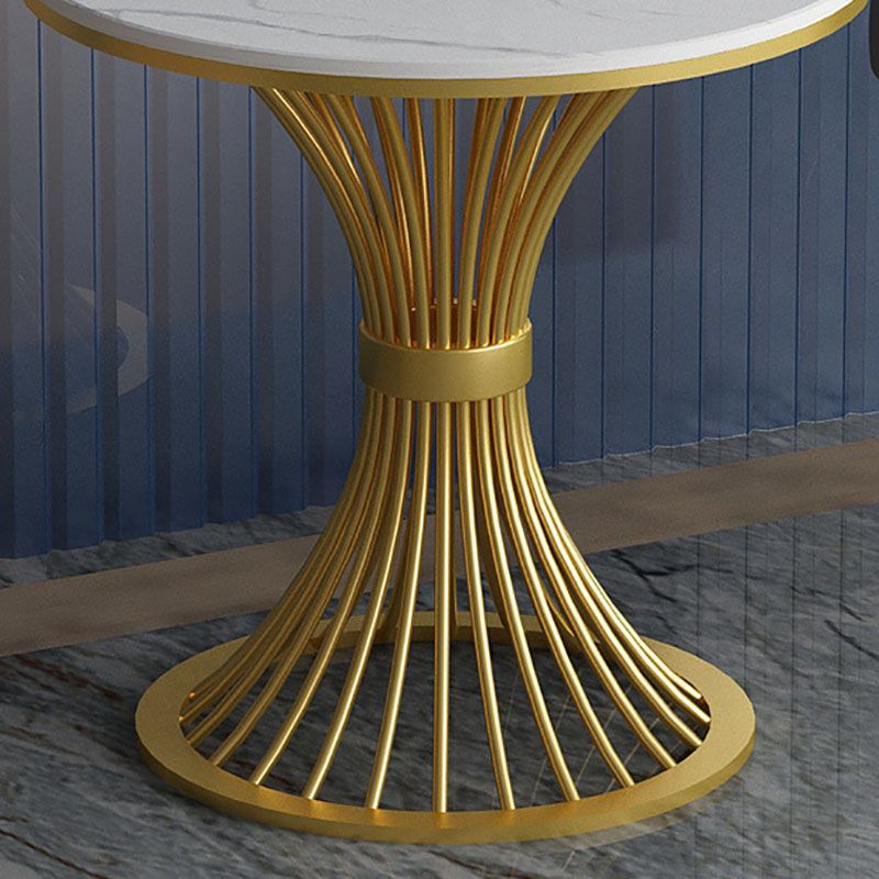Modern Style Dining Table Sintered Stone Round Table for Dining Room