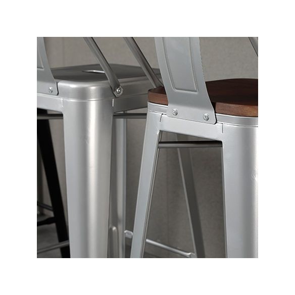 Tabouret de Bar en métal de Style industriel, tabouret de comptoir à siège carré pour Bar de cuisine