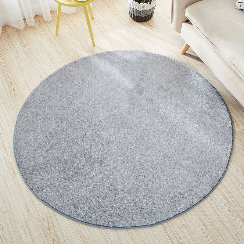 Ronde gewone shag tapijt polyester casual binnen tapijt niet-slip achterste ruggengiert tapijt voor woonkamer