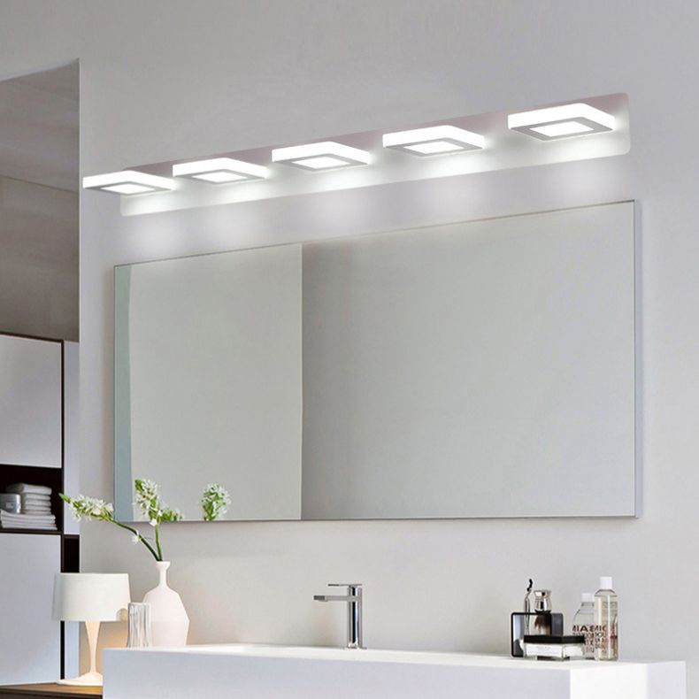 Geometric Wall Mounted Light Fixture Simplicity Style Acrylic LED White Wall Mount Lighting