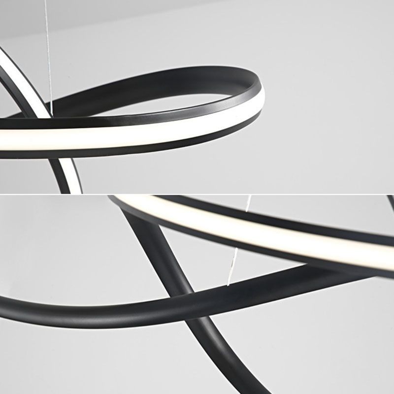 Twiting soggiorno a sospensione a sospensione in metallo kit di luce a led a led in stile nordico