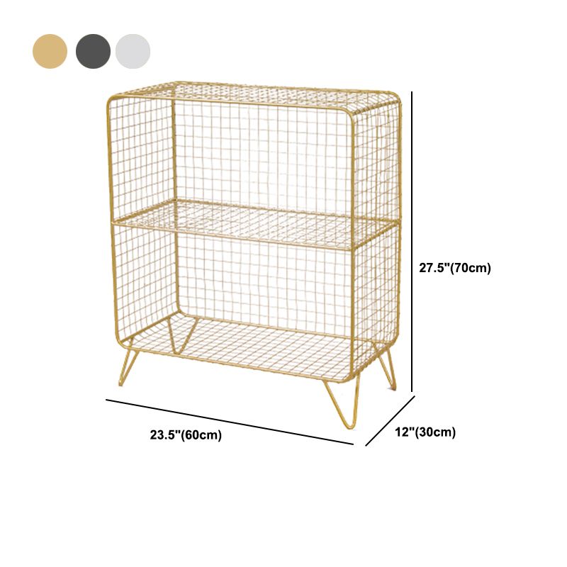 Metal Bedside Cabinet Glam Accent Table Nightstand for Bedroom